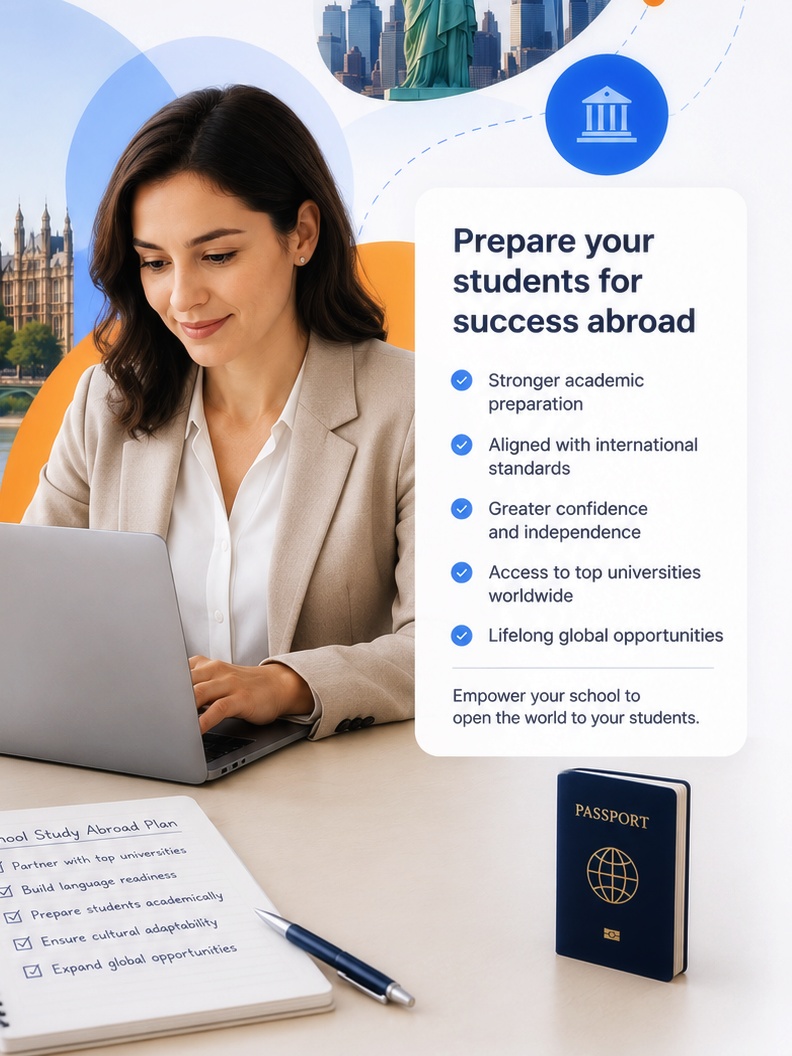 Study abroad preparation illustration